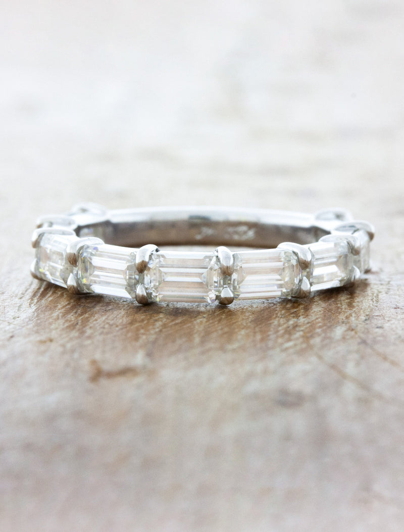 caption:Customized with moissanite stones in platinum