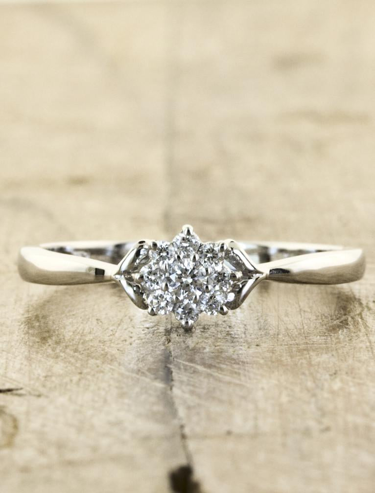 Fada: Diamond Cluster Engagement Ring | Ken & Dana Design