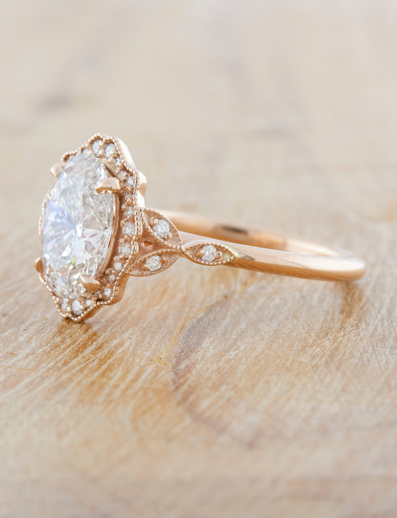 caption:Shown with 2.50ct center diamond in 14k rose gold option