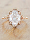 caption:Shown with 2.50ct oval diamond in 14k rose gold