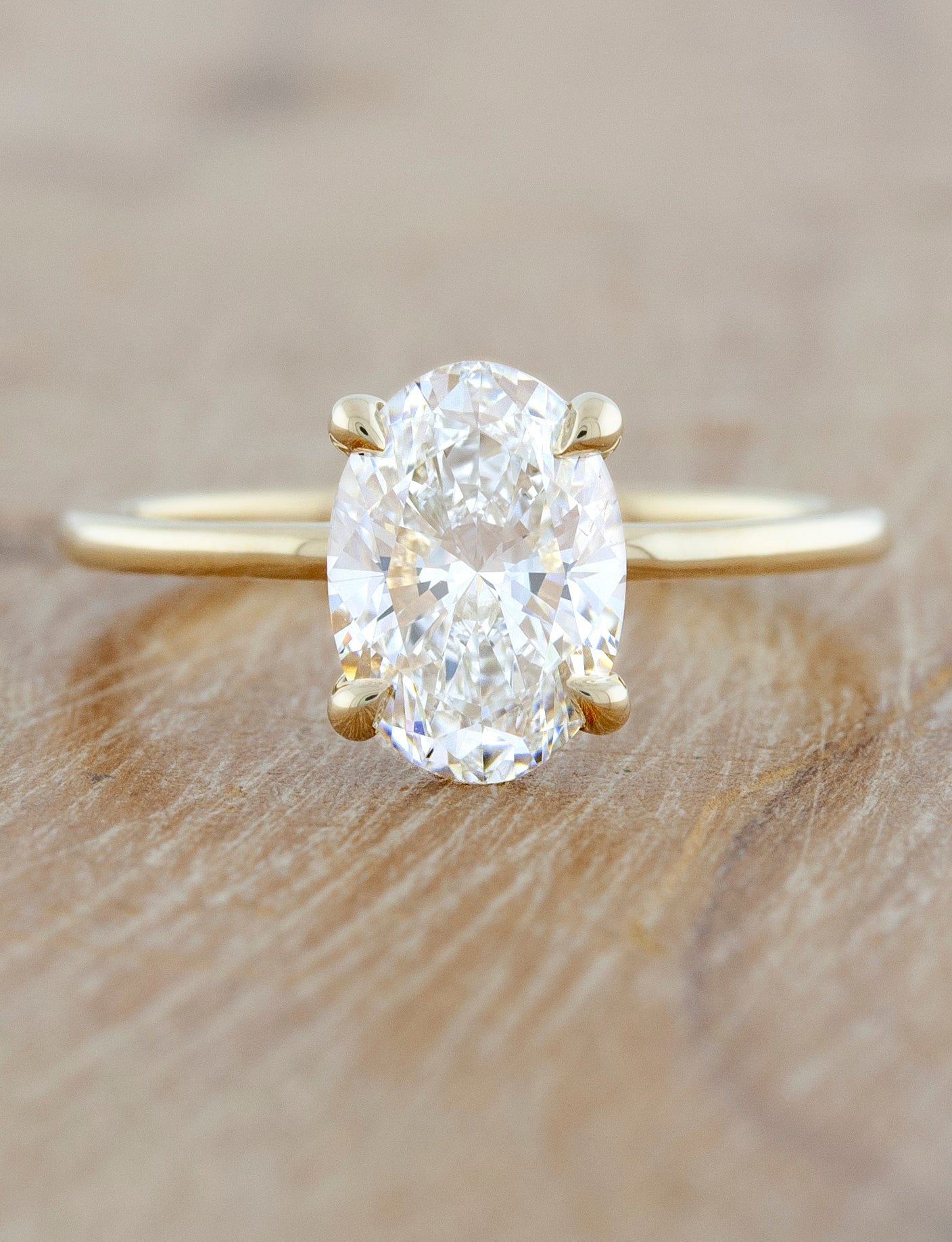 Simple Gold Diamond Engagement Rings
