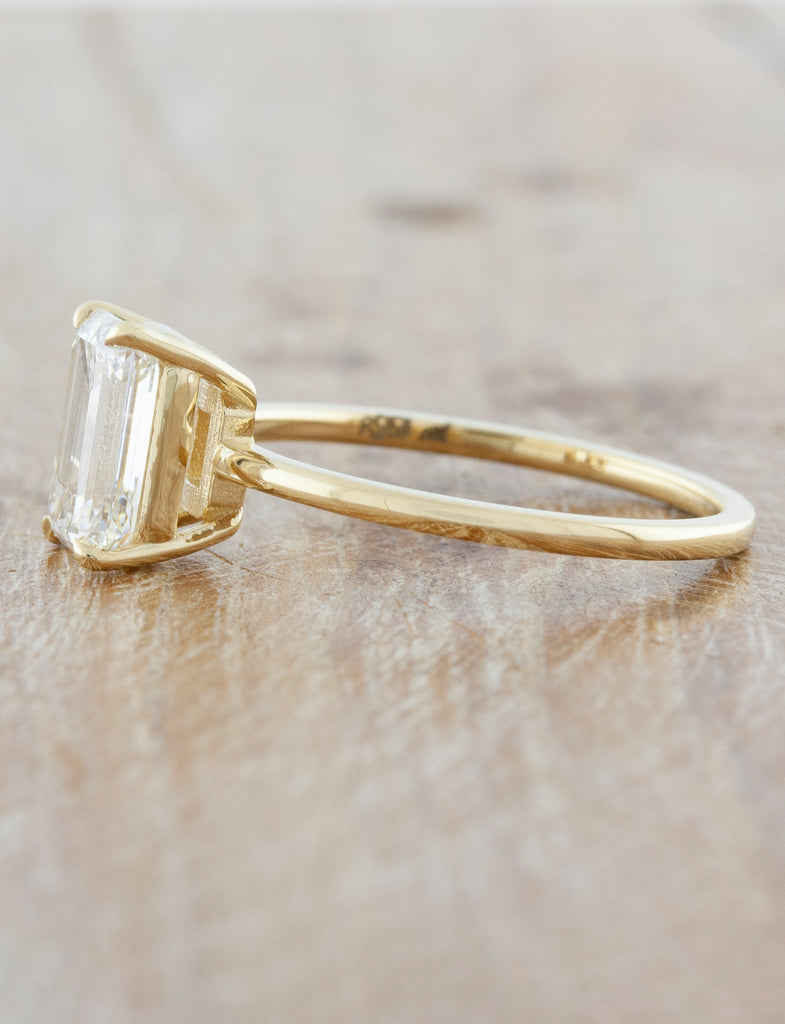 caption:Shown with a 1.85ct diamond in 14k yellow gold option