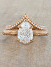 caption:Shown with Alexia wedding band in 14k rose gold