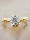 caption:Shown with 1.50ct round diamond in 18k yellow gold