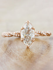caption:1.25ct marquise diamond in 14k rose gold