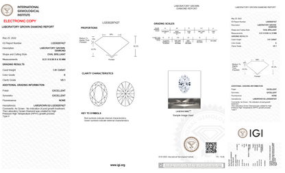 Florina - 1.61ct Oval Lab Grown Diamond