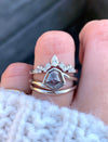 caption:Stacked with Gwen & Bella wedding bands