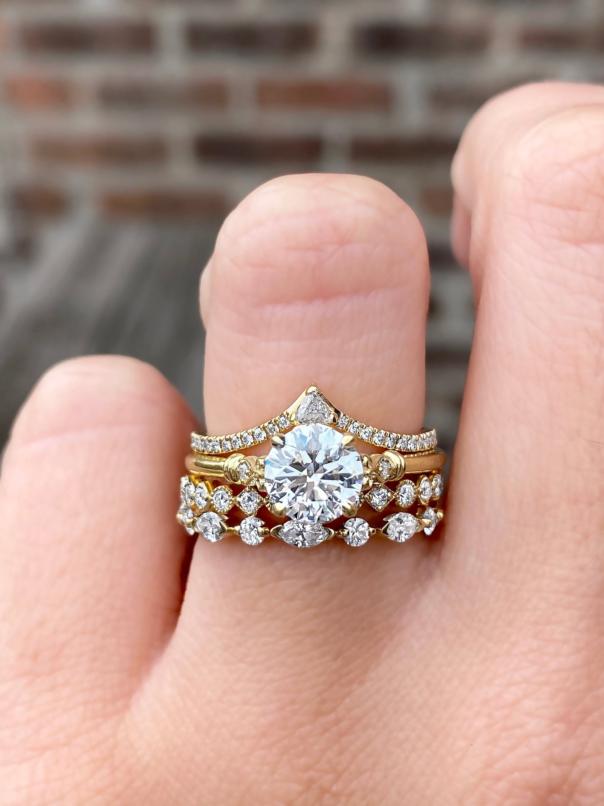 Emma: Antique Inspired European Cut Diamond, Rose Gold Ken