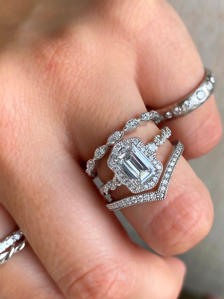 caption:Shown with 1.2 carat center diamond option, paired with Natali & Monroe 