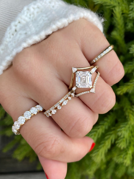 madison ring - 1.8 carat asscher cut ZAYA moissanite engagement ring, – J  Hollywood Designs