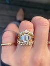 caption:Customized with thinner band, stacked with Tempest, Vic, & Iva wedding bands