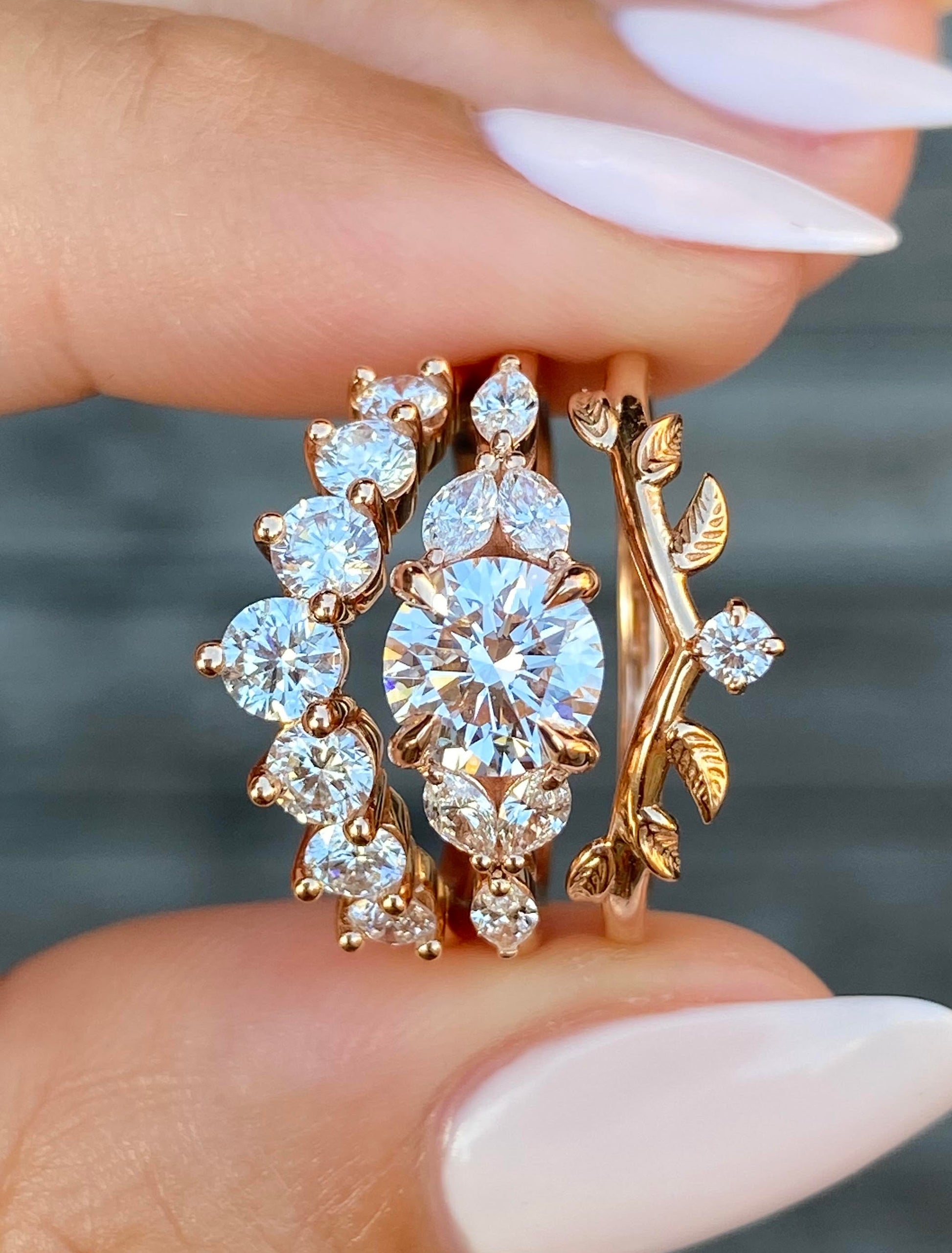 Jacqueline Stacked Ring Set Lab Grown Diamonds