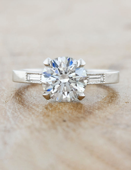 caption:Shown with 2ct round diamond in platinum