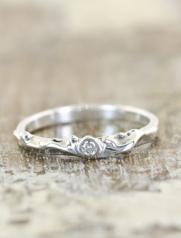 Diamond Nature Inspired Wedding Ring