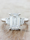 caption:Shown with 3.50ct emerald cut diamond in platinum