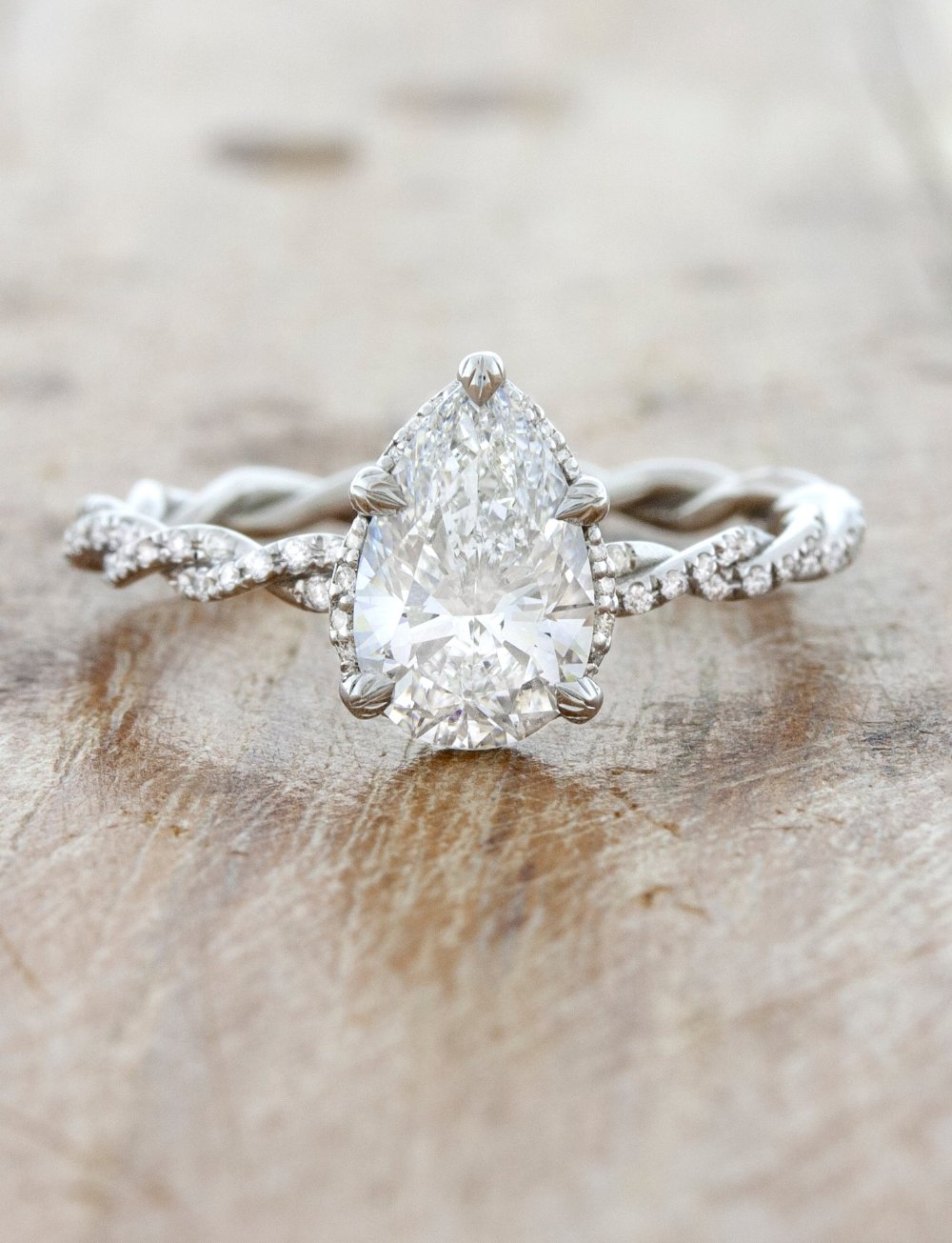 Wedding Ring Small Pear Diamond Ring Pear Diamond Ring Small