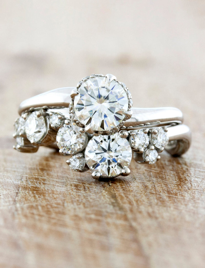 caption:Paired with Novella engagement ring