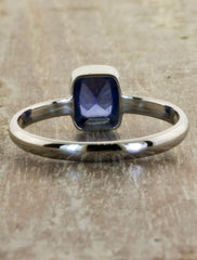 Sapphire Bezel Set Engagement Ring