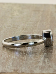 Sapphire Bezel Set Engagement Ring