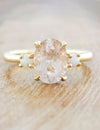 caption:Customized with oval morganite in 14k yellow gold
