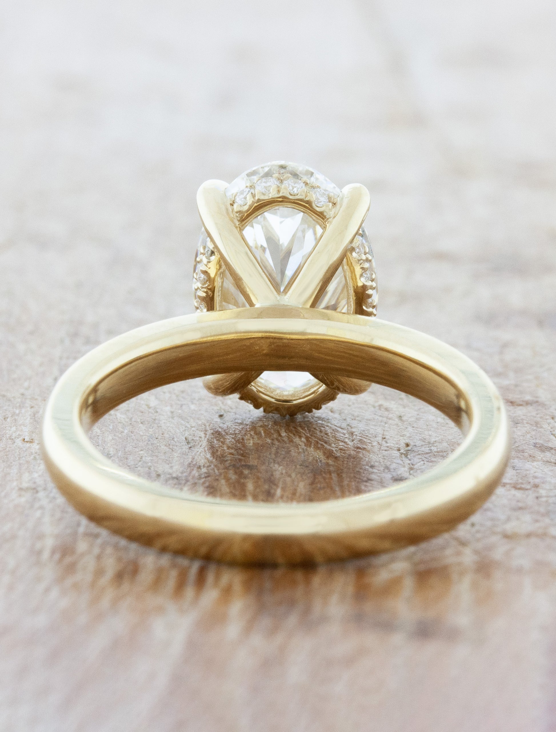 Hidden Halo Skinny Solitaire Engagement Ring Hidden Halo