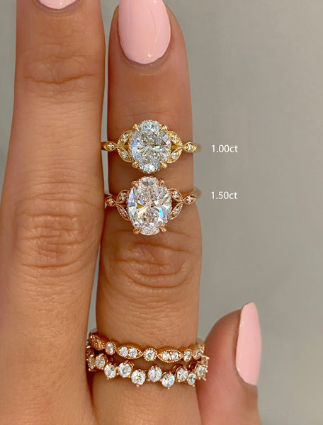3.47 Ctw Excellent Oval Cut Solitaire Diamond “'Hidden Halo” Engagement Ring  14K Yellow Gold – BrideStarCo