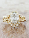 caption:Stacked with Rachelle-Diamond engagement ring