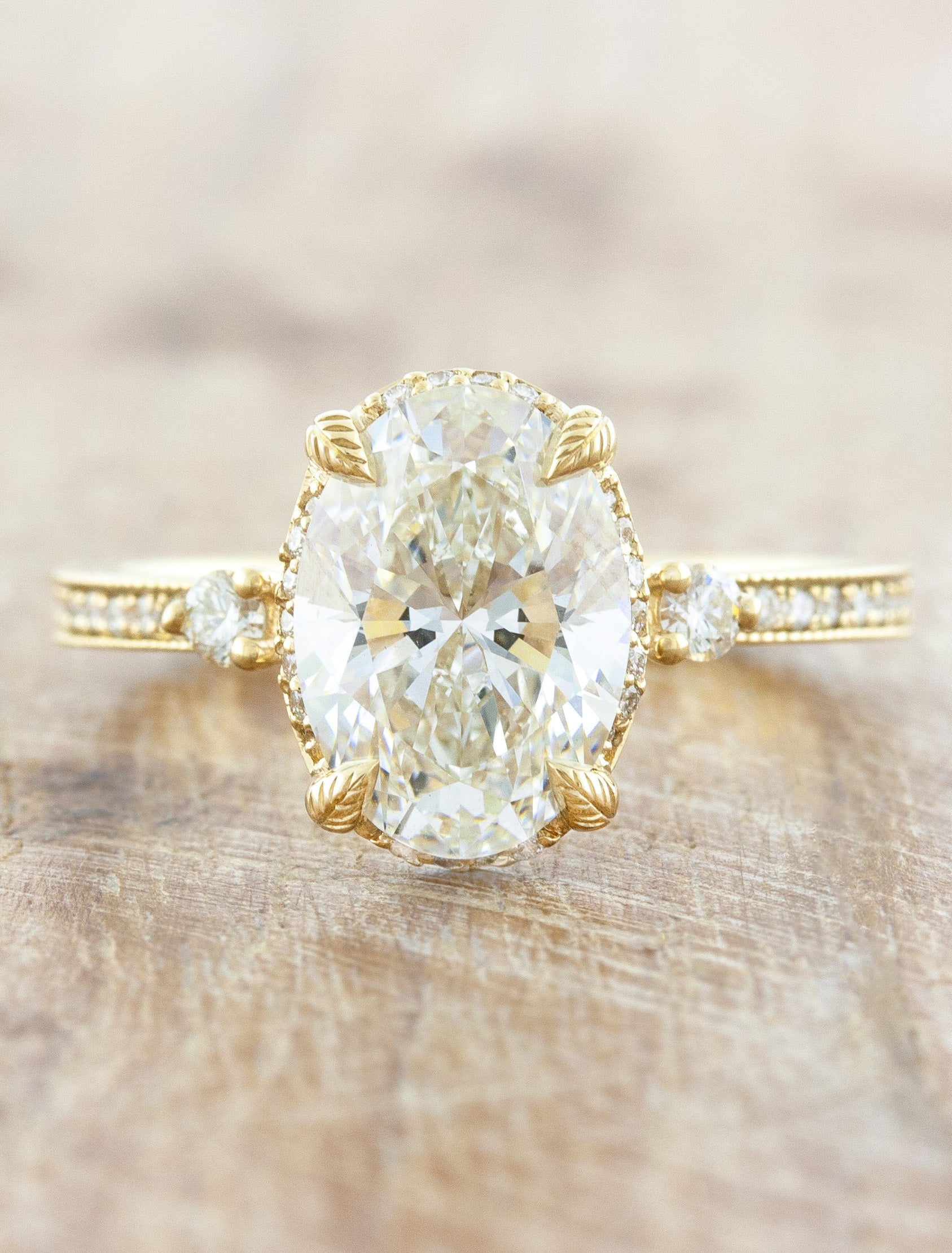 Saylor: Classic 3-Stone Oval Engagement Ring | Ken & Dana Design