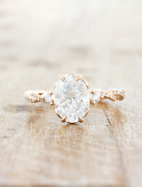 caption:2.0ct oval in 14k rose gold