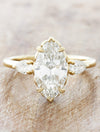 caption:Shown with 2.20ct marquise diamond in 14k yellow gold