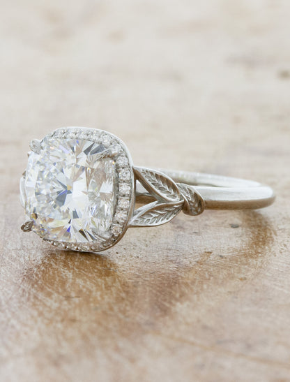 caption:3.0ct cushion cut diamond