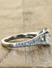 Unique Custom Engagement Rings by Ken & Dana Design - Eloise side view