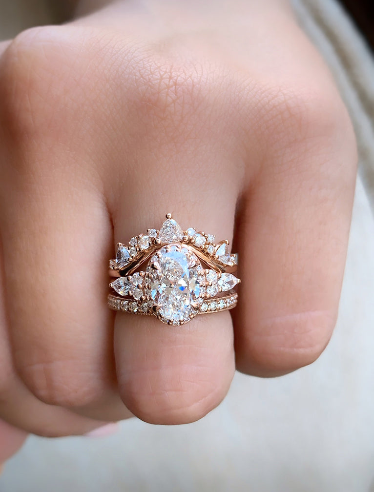 caption:Paired with Tempest & Hammie wedding bands