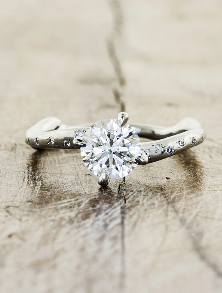 Diamond studded engagement ring Clearance