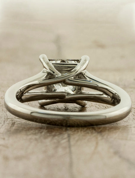 Split Band Princess Cut Diamond Ring