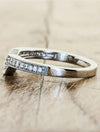 geometric, art deco inspired wedding band