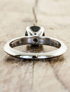 Black Diamond Solitaire Engagement Ring