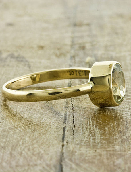 Unique Engagement Rings by Ken & Dana Design - Daffodil side view