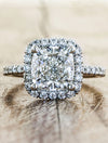 caption:Shown with 2.50ct cushion cut diamond in platinum