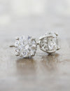 caption:Shown with 0.80ct round diamond in each earring in platinum
