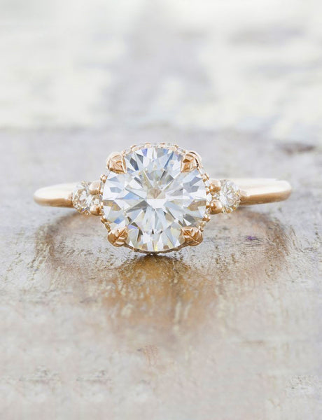 Pin by Lily on rings | Gold band engagement rings, Engagement rings round  gold, Yellow gold solitaire engagement ring