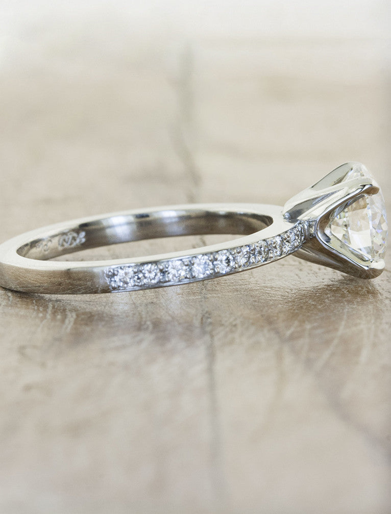 classic round diamond solitaire engagement ring