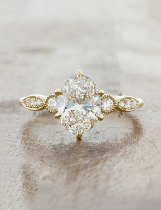 caption:Shown with 1.5ct center diamond option in 14k yellow gold