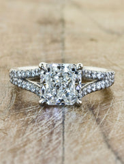 Unique Custom Engagement Rings by Ken & Dana Design - Eloise top view