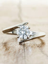 caption:Shown with 1ct round diamond in 14k white gold