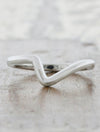 Contoured "Zig Zag" Wedding Band caption: Platinum