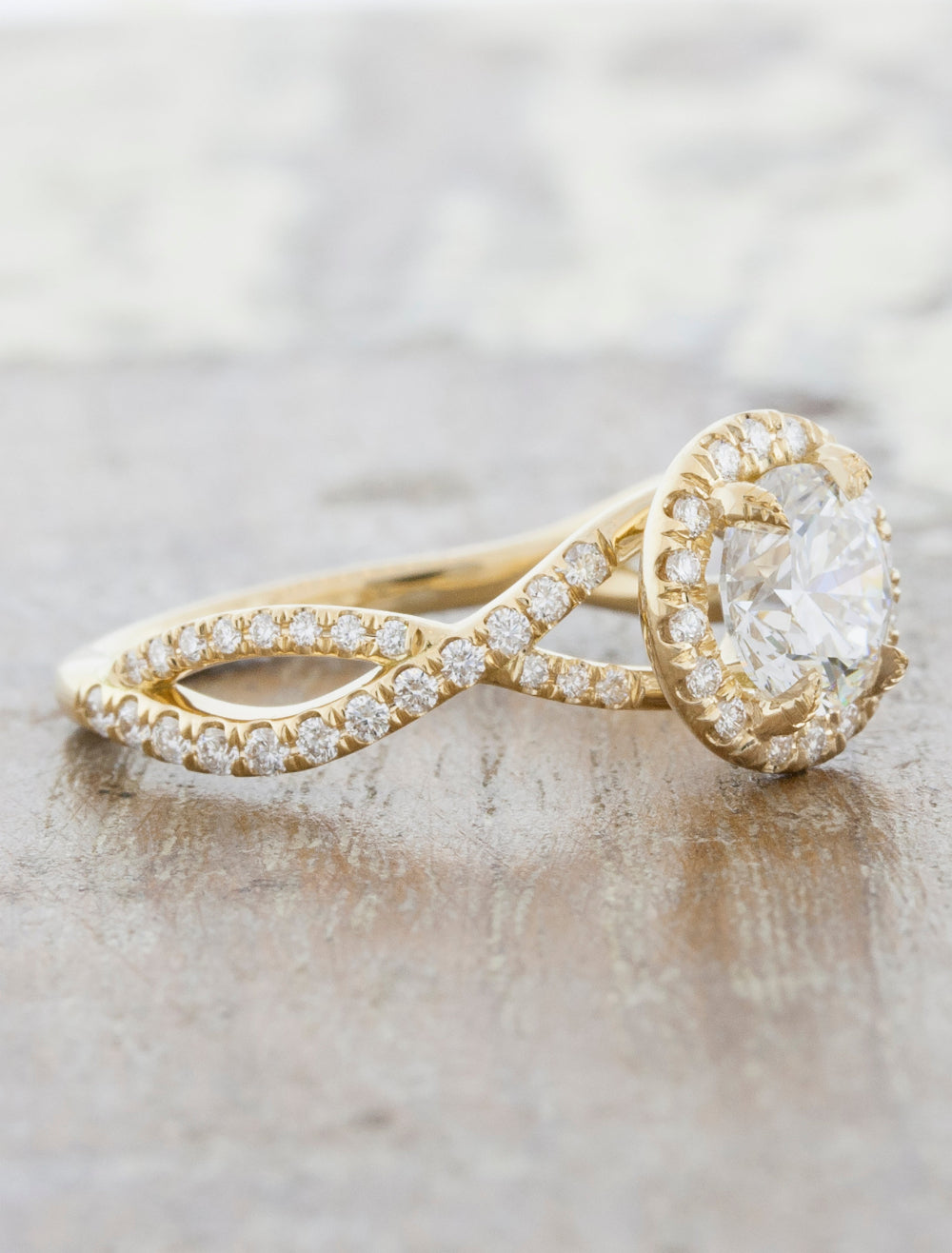 Vicky Ring Vicky: Infinity design diamond engagement ring | Ken & Dana Design
