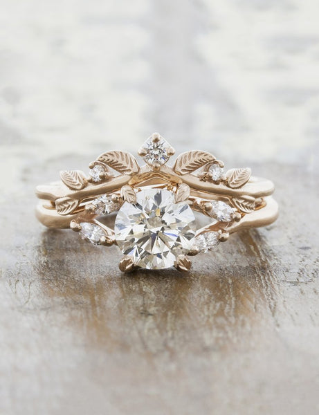 caption:Shown in 14k rose gold with our Adamaris engagement ring