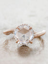 caption:Shown with 1.5ct rose cut diamond in 14k rose gold