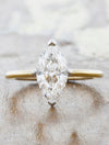 caption:Shown with 1ct marquise in 14k yellow gold & platinum setting